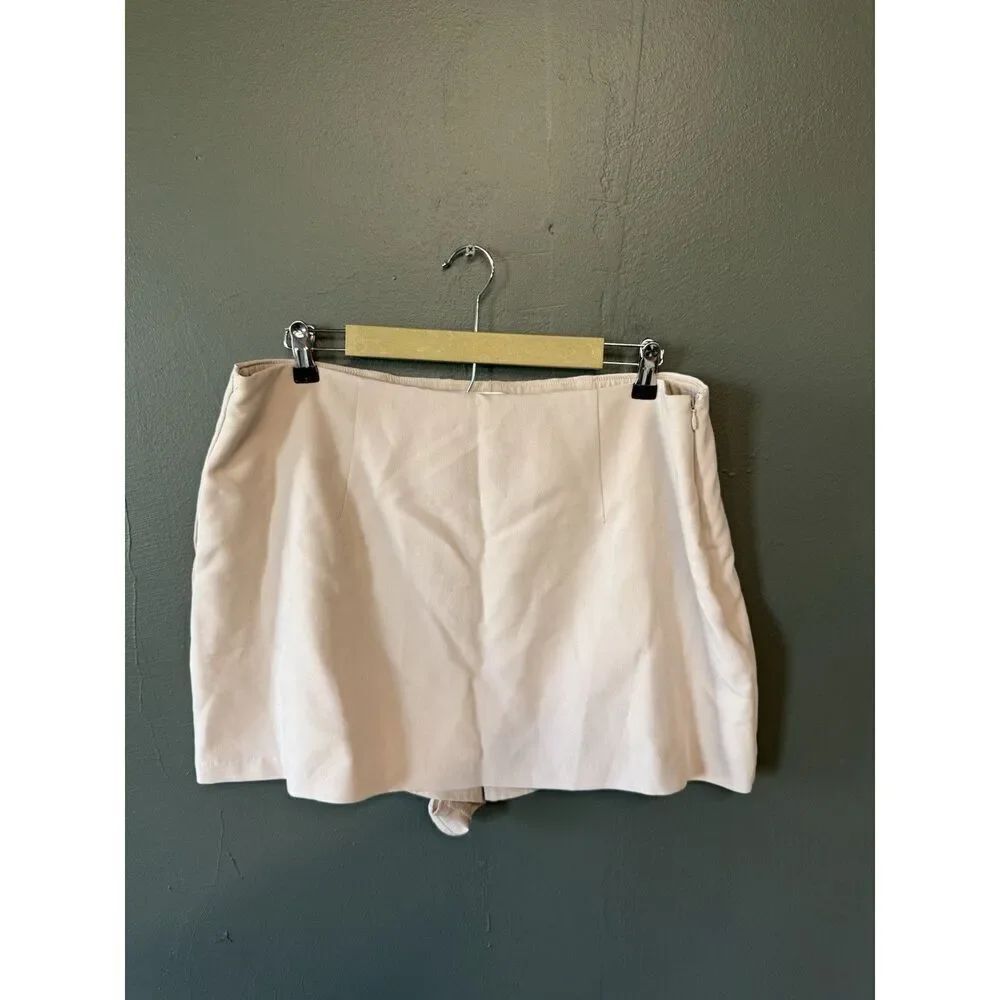 Abercrombie & Fitch Womens Kahki Lined Pullon Skirt Stretch Size XL